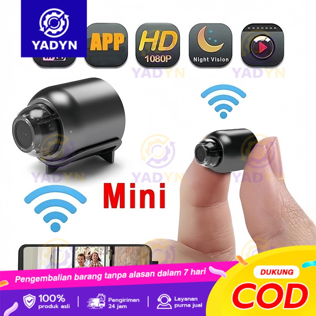 NEW Camera Mini Pemotretan Sudut Super Lebar Camera Mini Wifi Hidden Camera Pemotretan 4k Hd Camera 