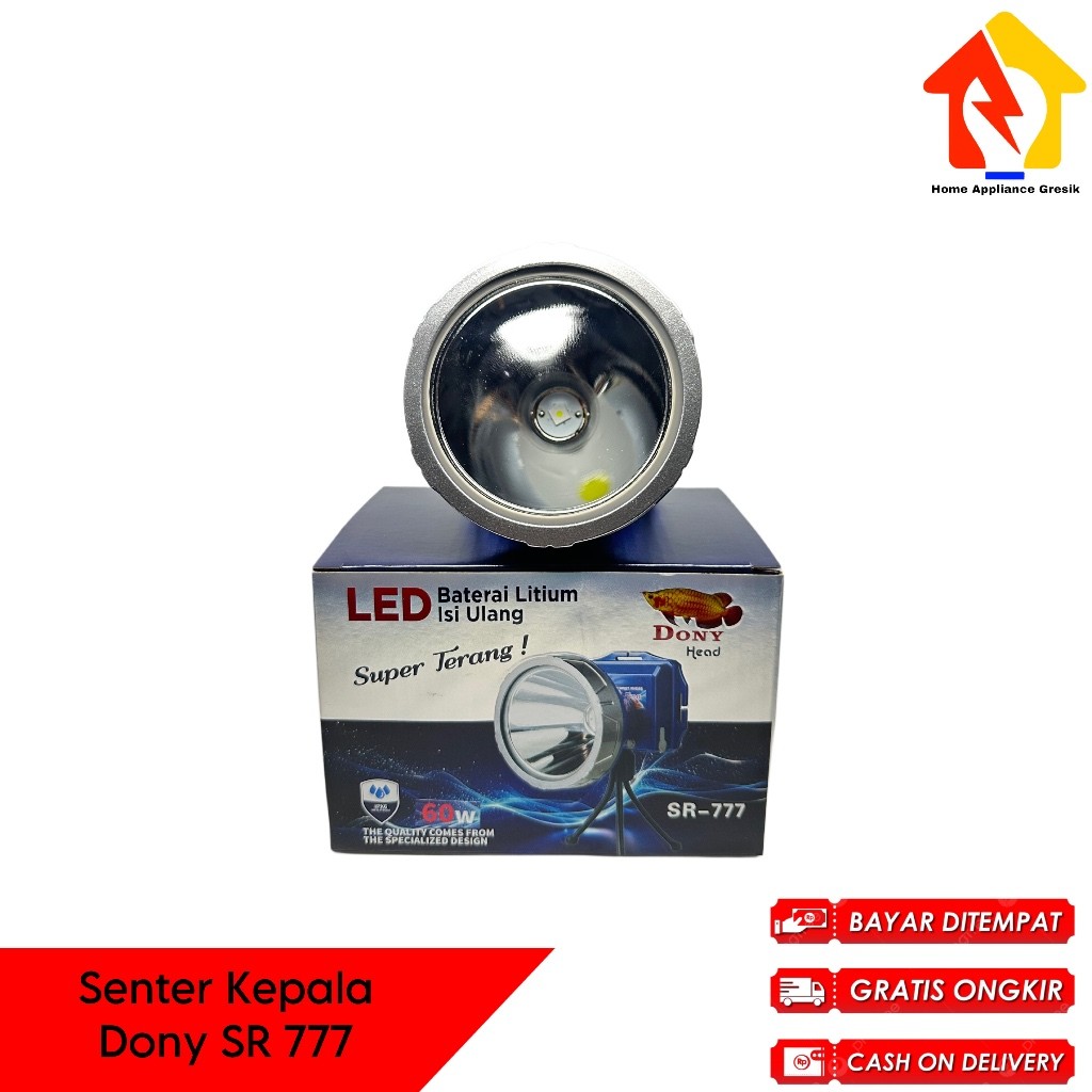 Terbaru Senter Kepala Dony SR 777 Super Terang / Dony Senter Kepala SR777 (60 Watt)