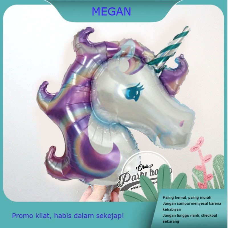 MG335   Balon foil UNICORN kuda tanduk unicon