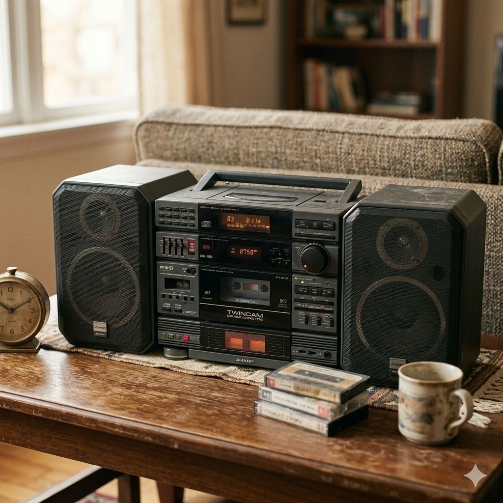 III SPEAKER AUDIO SYSTEMS PORTABLE MINI HOME THEATER TAPE MP3 CD MUSIC KASET CASSETTE PLAYER COMPO J