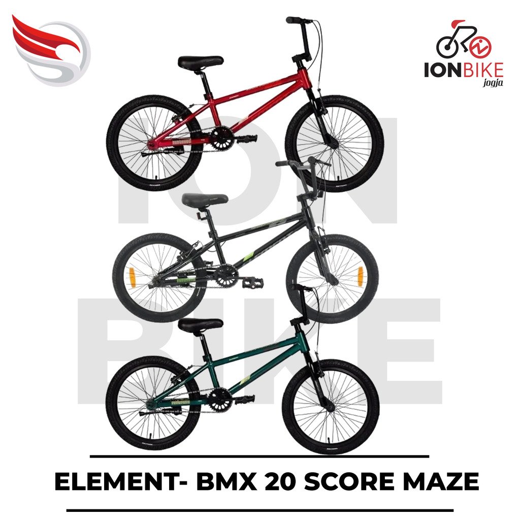 Sepeda BMX 20 Inch ELEMENT SCORE MAZE EDITION Frame Alloy Ringan Terbaru Murah - Allumunium Lomba Ko