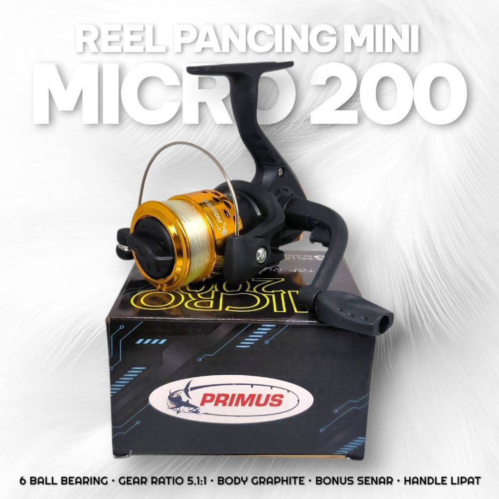 REEL PANCING IKAN MURAH MINI MICRO 200 PRIMUS