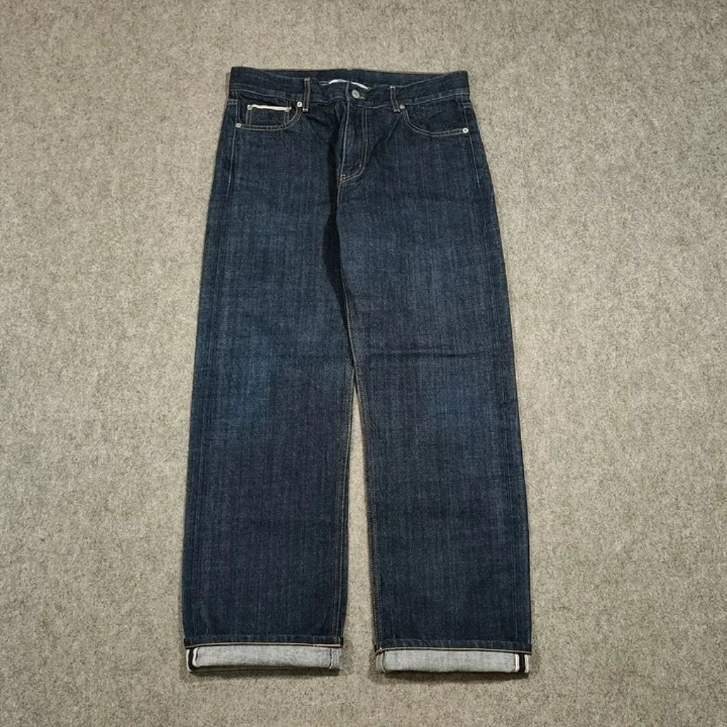 Celana Reguler jeans panjang pria UNIFORM BRIDGE size 32 second selvedge