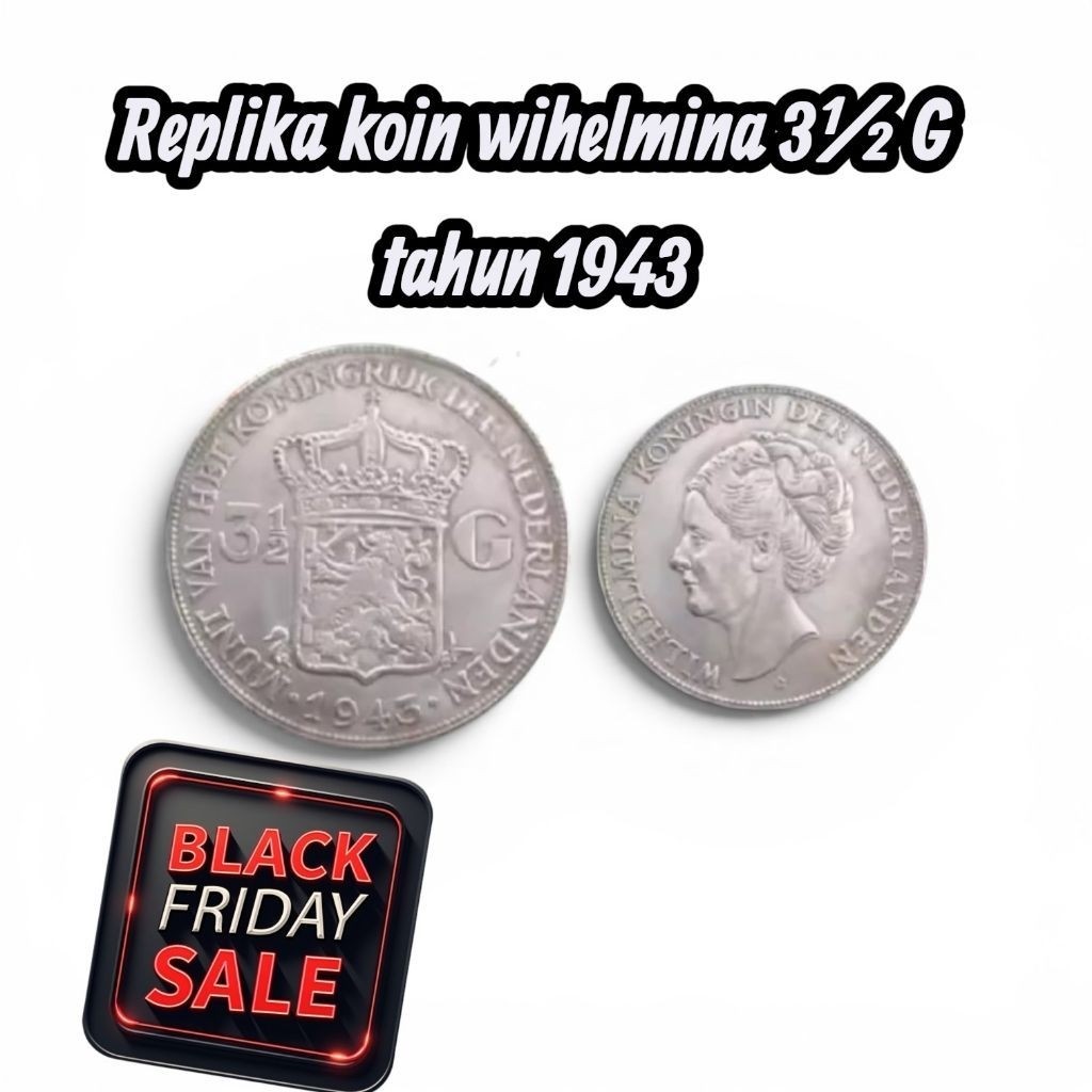 Replika Koin wihelmina Nederland 3½ G 1943