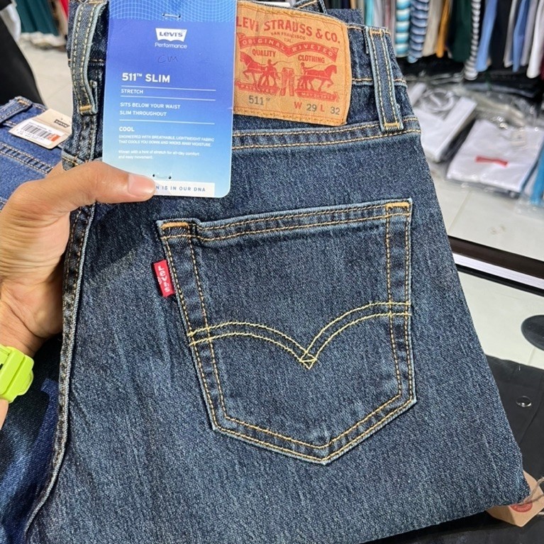 celana jeans pria levis 511 slim cool performance (04511-5847) stretch