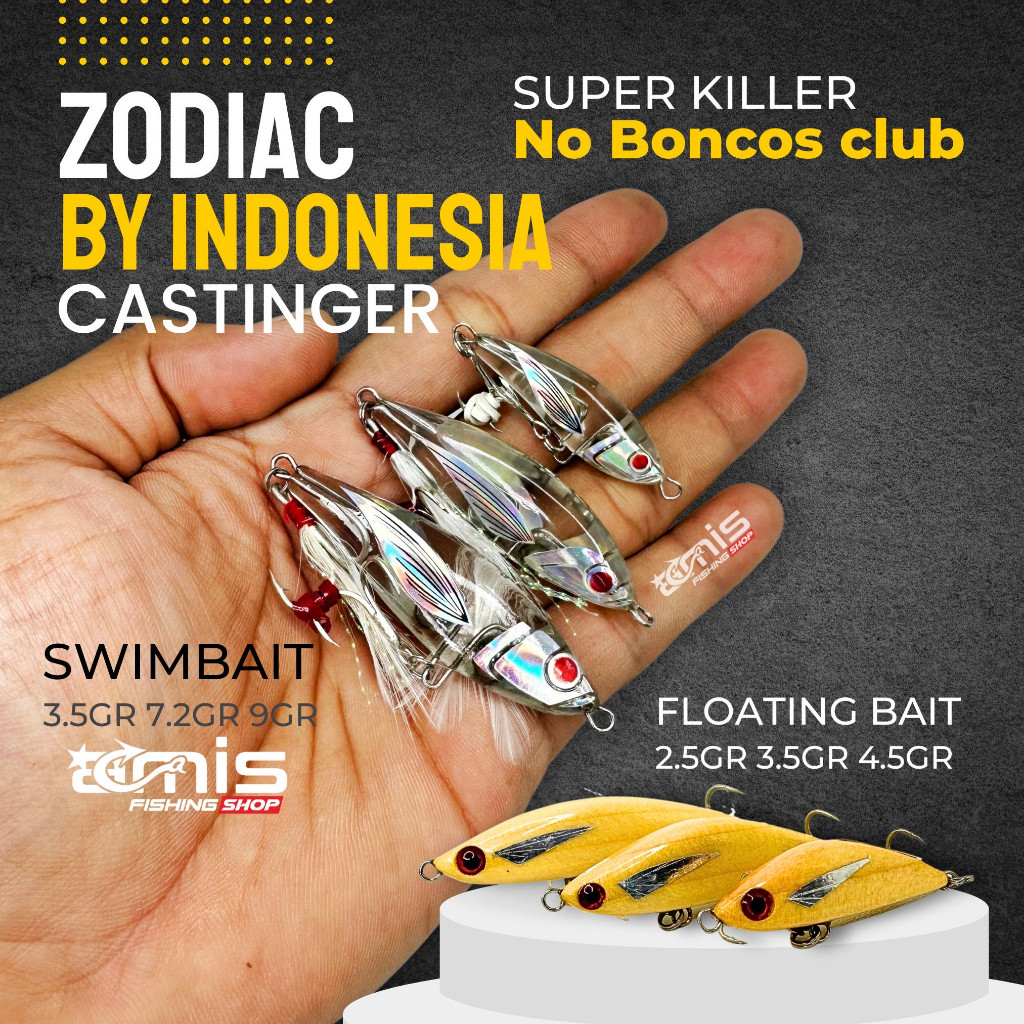TERLARIS Zodiac Lure Swimbait Stickbait Swimmer By Indonesia Castinger