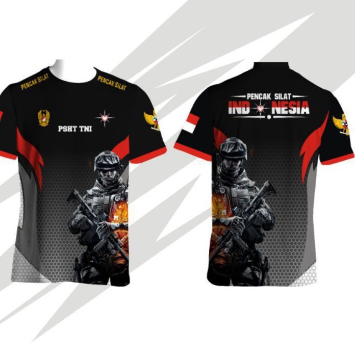 Jersey PSHT TNI Polri Kaos PSHT Simpel Full Printing