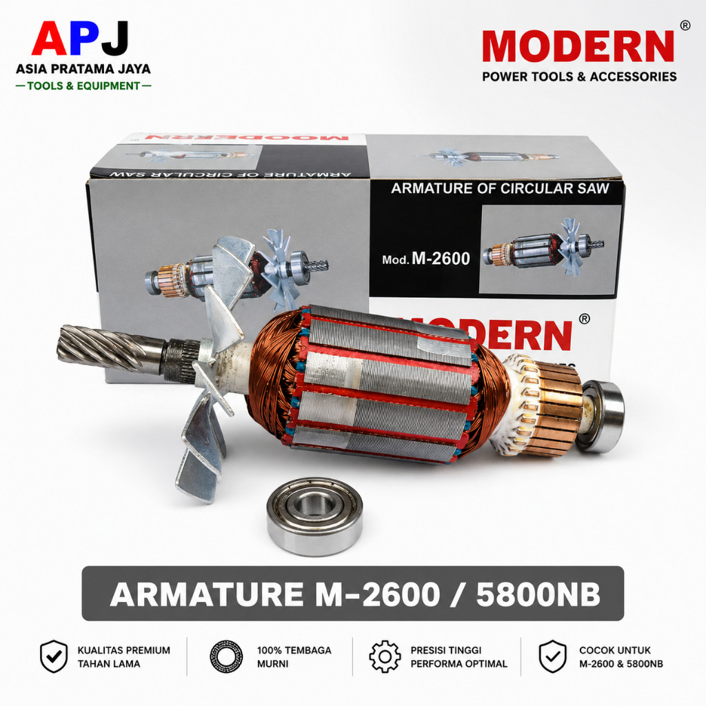 CVGiri Sparepart Armature Modern Mesin Circular Saw M-2600 / Angker Dinamo Mesin Gergaji Kayu M2600 