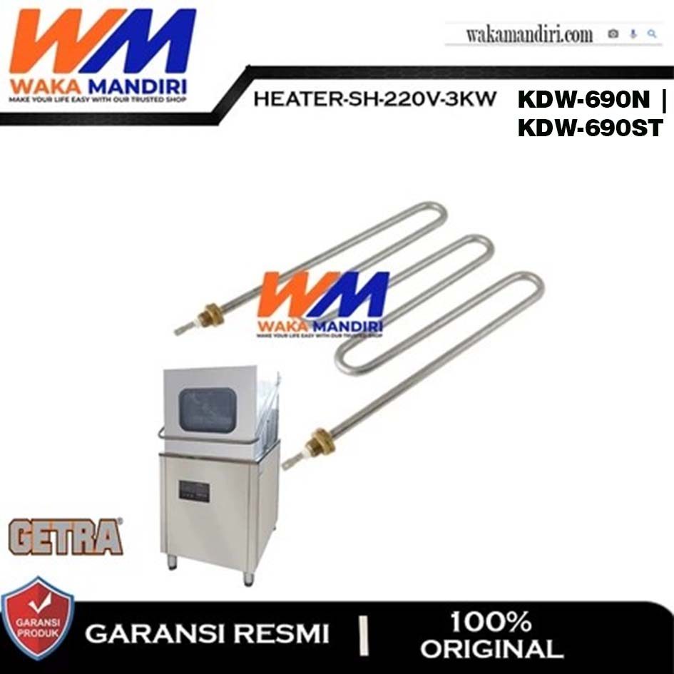 KDW-690N | KDW-690ST SPAREPART HEATING ELEMENT | HEATER SH 220V 3KW Commercial Dishwasher GETRA KDW 