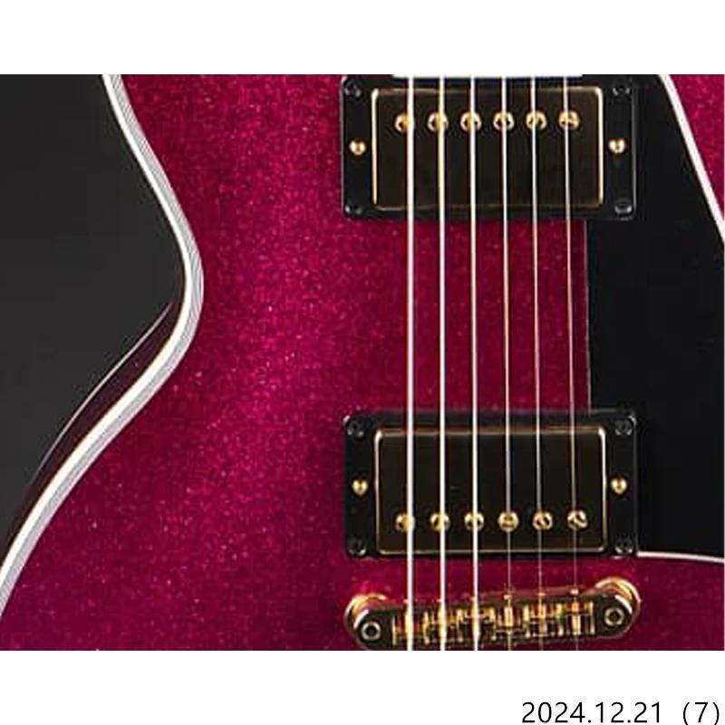 Ginbest Pink Sparkle LP Electric Guitar, Ebony Fretboard Fretboard Binding Nibs Gold Harde Bone Nut 