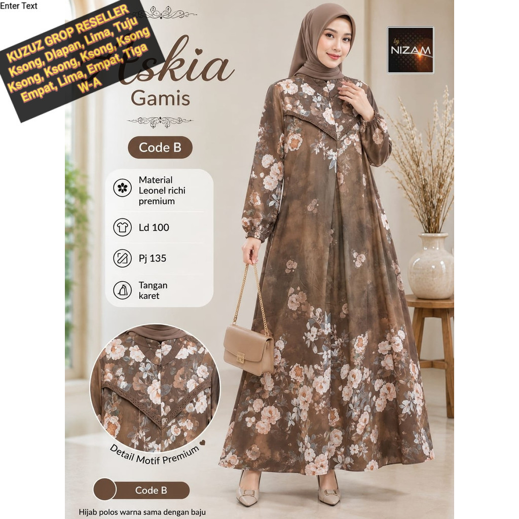Supleyer ORI ASKIA GAMIS by NIzAM   DAILY WEAR