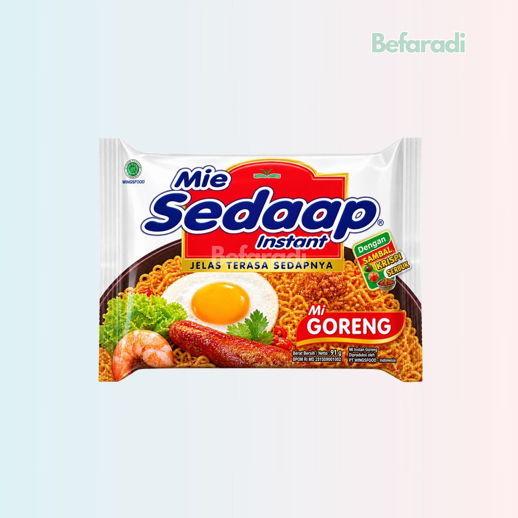 Mie Sedaap Mi Goreng 91g  - Sambal Krispi Serbuk
