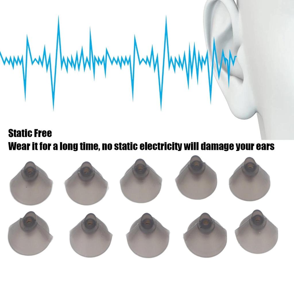 10pcs Hearing Aid Eartips Washable Detachable Static Soft Silicone Hearing Aid Domes Hearing Aid Dom