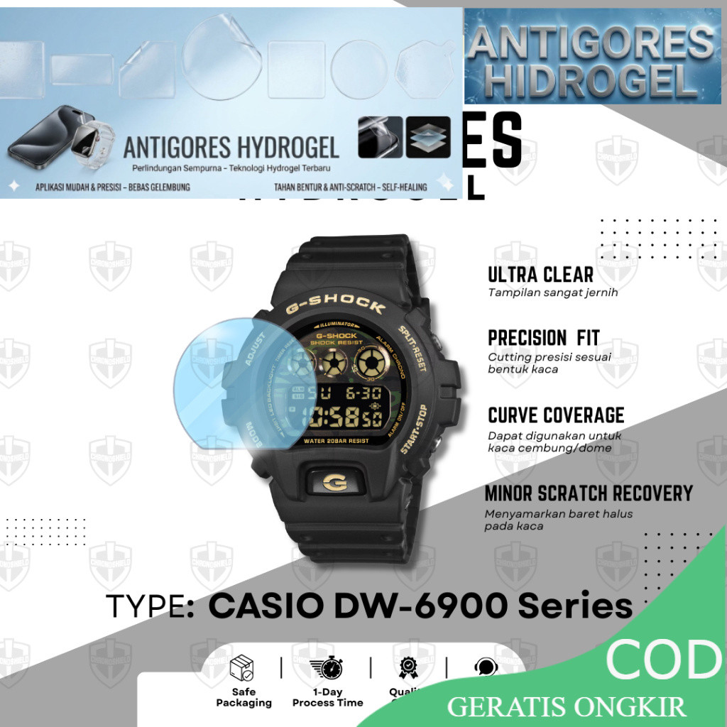 Anti Gores Hydrogel untuk G-Shock DW6900 Gshock DW 6900 GM6900