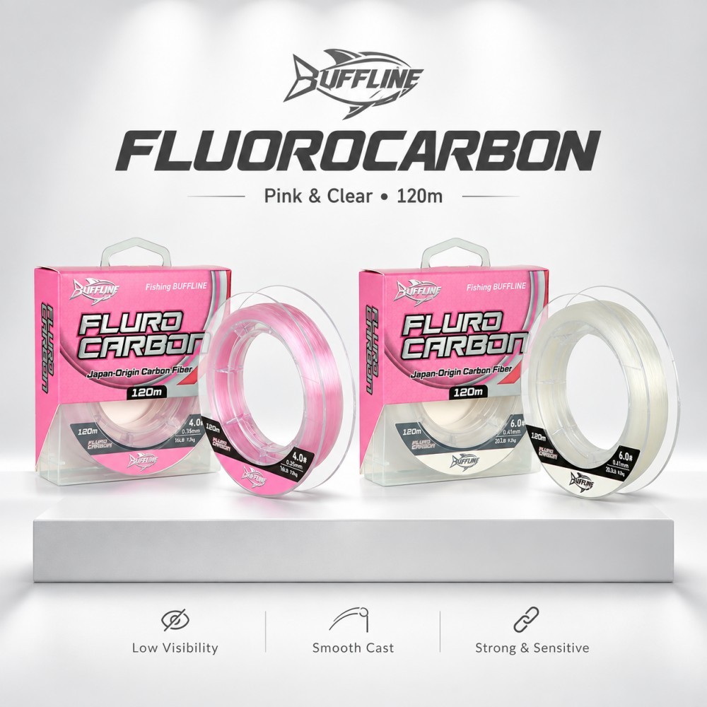 Senar Pancing Fluorocarbon Pancing Jepang 120m Bening Pink Cepat Tenggelam Leader Shock Leader Lure 