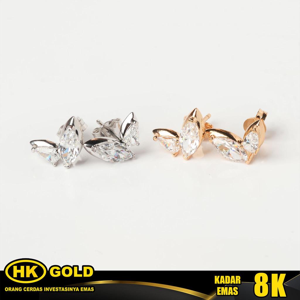 Giwang Emas 8K Tusuk Wanita Type 375 HK GOLD