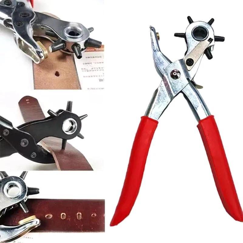 Multi-function Punch Pliers Round Hole Oval Hole DIY Tool Watchband Strap Household Leathercraft Lea