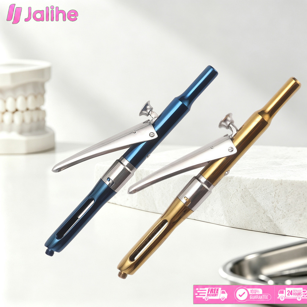 Syringe Anestesi Gigi Automatic Citoject Alat Anestesi Dental Pen Style Stainless Steel Biru Emas Al