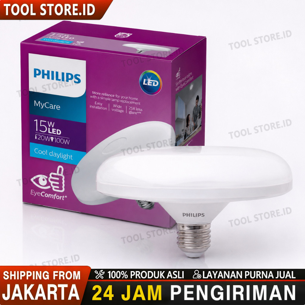 Philips MyCare UFO LEDBulb 15W E27 6500K - Putih / Philips UFO 15 Watt Putih