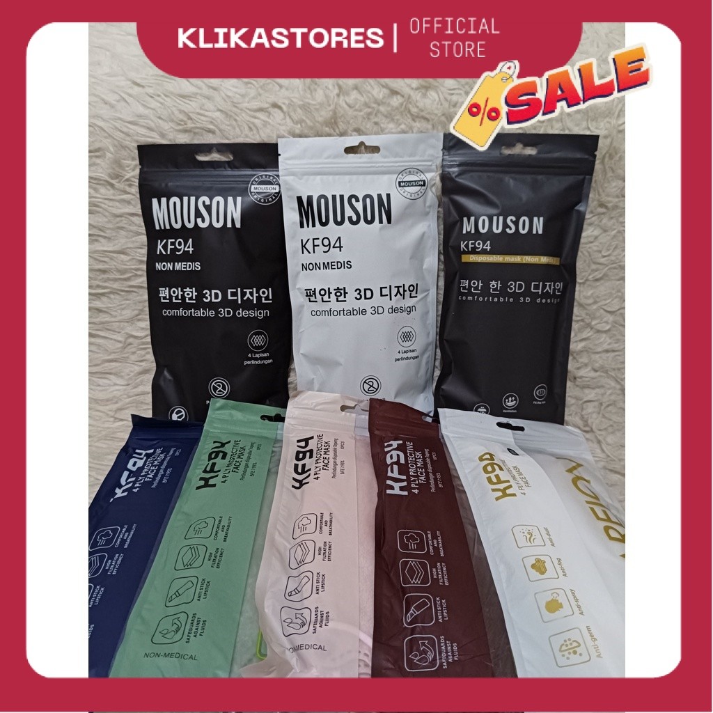 MASKER KF94 MOUSON EMBOS / KF94 CAREION / KN95 MOUSON ISI 10 PCS GD