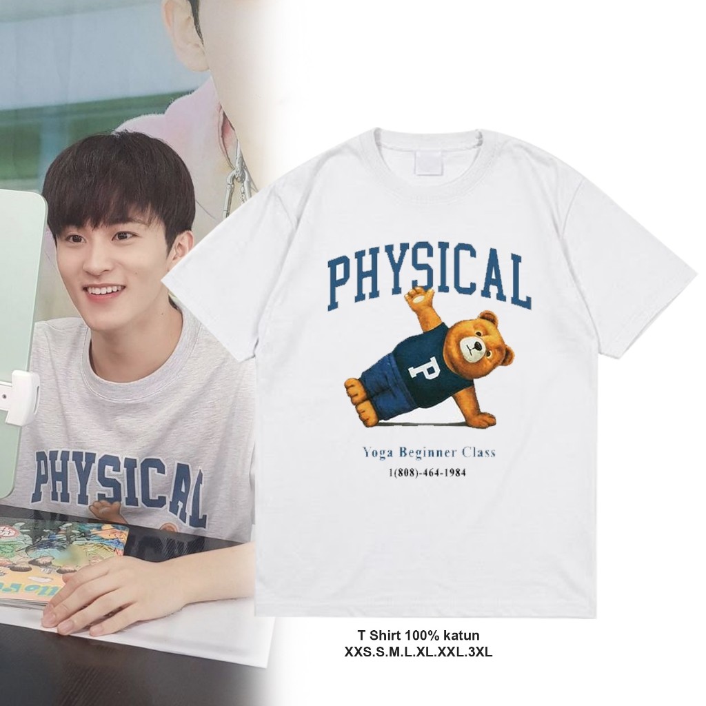 kaos Korean NCT MARK LEE  PHYSICAL BEAR YOGA print