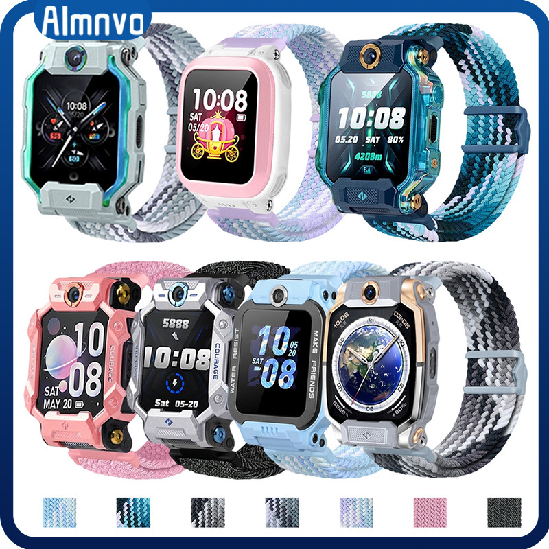 Elastic Braided Nylon Strap Sport Band for Smartwatch Imoo Z12/Z11/Z10/Z9/Z8/Z7/Z6pro/Z1 Adjustable 