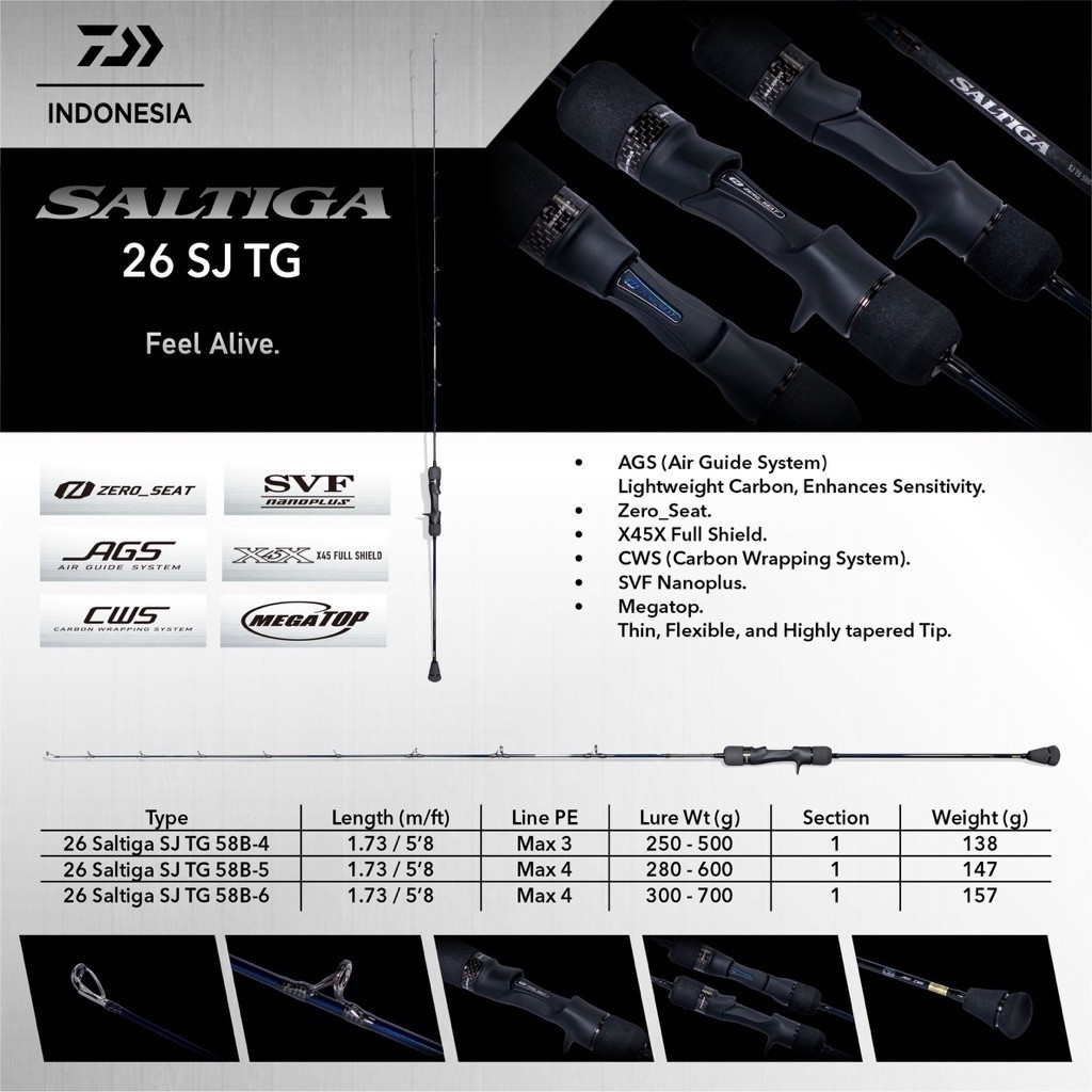 JORAN DAIWA SALTIGA SJ TG 2026 / JORAN OVERHEAD