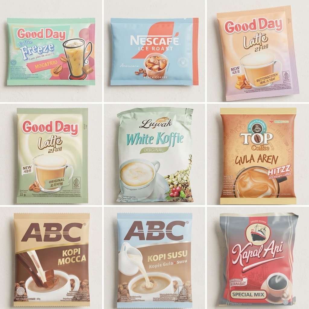 Aneka minuman kopi Harga ecer Kapal Api Special Mix abc susu mocca luwak white koffie original top g