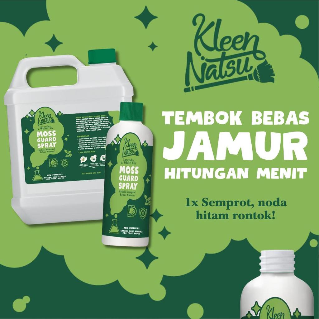 PENGHILANG ANTI JAMUR DAN LUMUT SPRAY KLEENNATSU (FREE ONGKIR) Semprotan Anti Mold & Algae Di Permukaan Dinding Obat Pembersih Lumut Lemari Meja Tembok Plafon Rumah Semen Kamar Mandi Kayu Paving AMPUH Not Seroxil Racoon