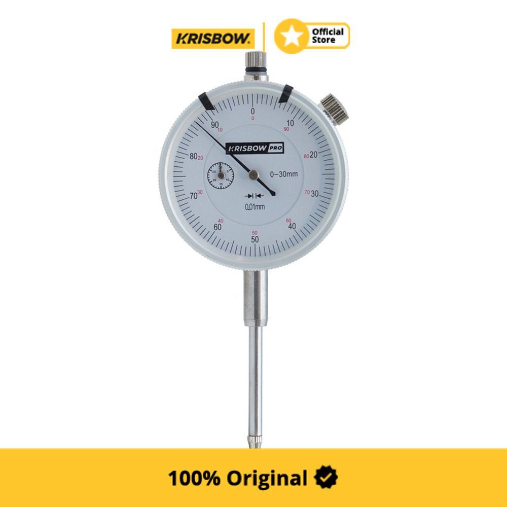 Krisbow Pro Dial Indicator 0-30/0.01 mm - Silver