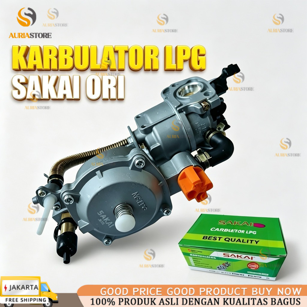 KARBULATOR LPG GX160 200 SAKAI/ KONVERTER KIT GENSET AIR HYBRID BENSIN KE LPG MURAH