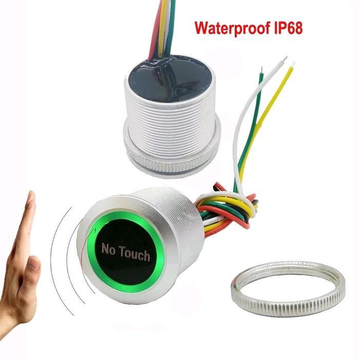 Dijual No Touch Button Tombol Touchless Outdoor No Frame Waterproof Push Button No Touch Exit Button