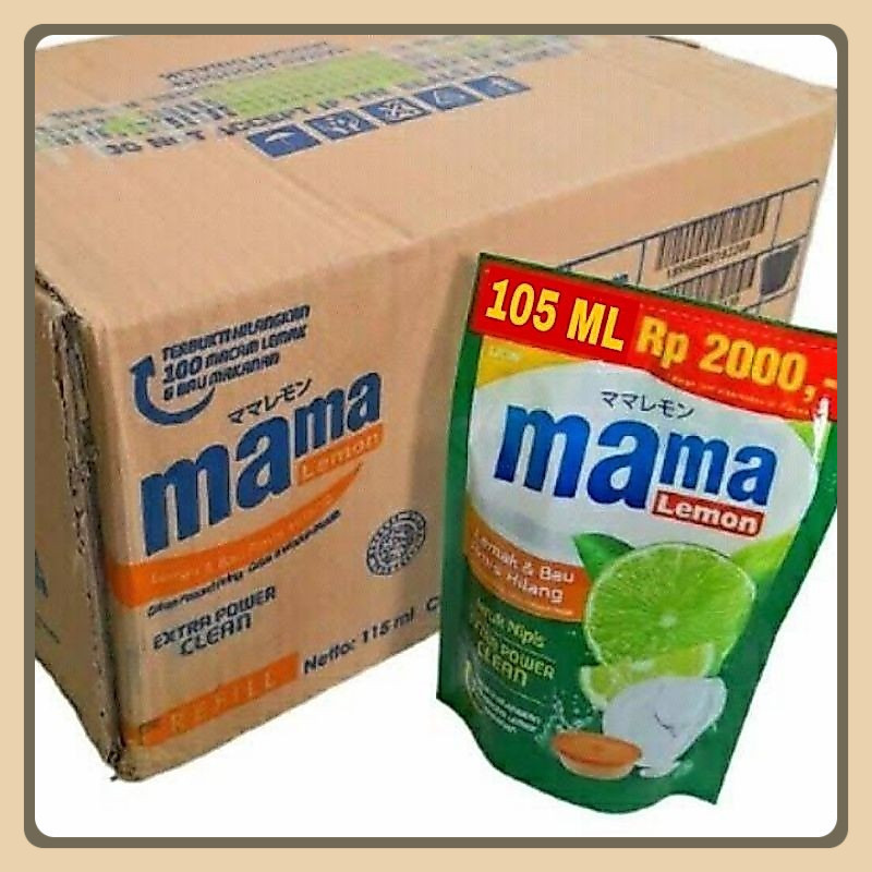 (1 Karton) Mama Lemon 105 ML 1 Dus  Eceran 2000 | Mama Lemon 1 dus isi 24 Pcs