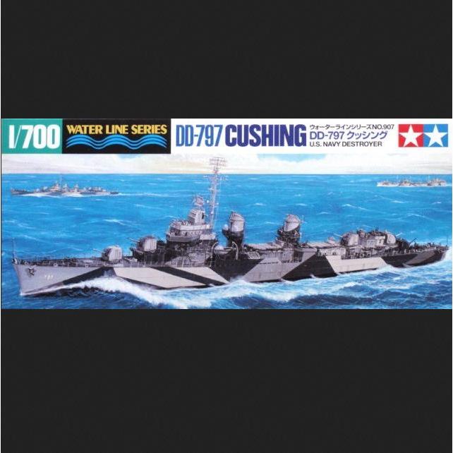 Tamiya 31907 1/700 U.S Navy DD797 Cushing USS Fletcher-Class Destroyer Model Kit