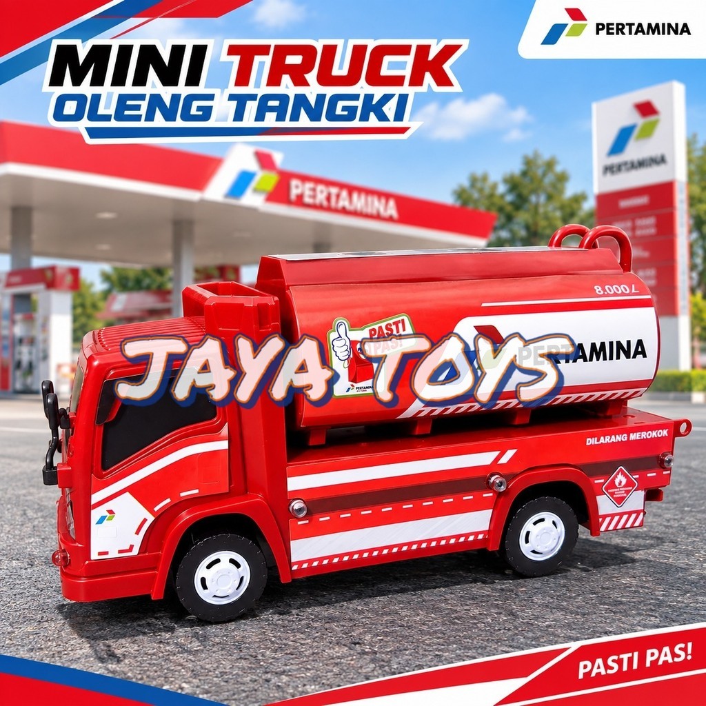 Mini Truck Tangki Oleng JSP T-73 Mainan Truk Anak Bump&Go Lampu Musik