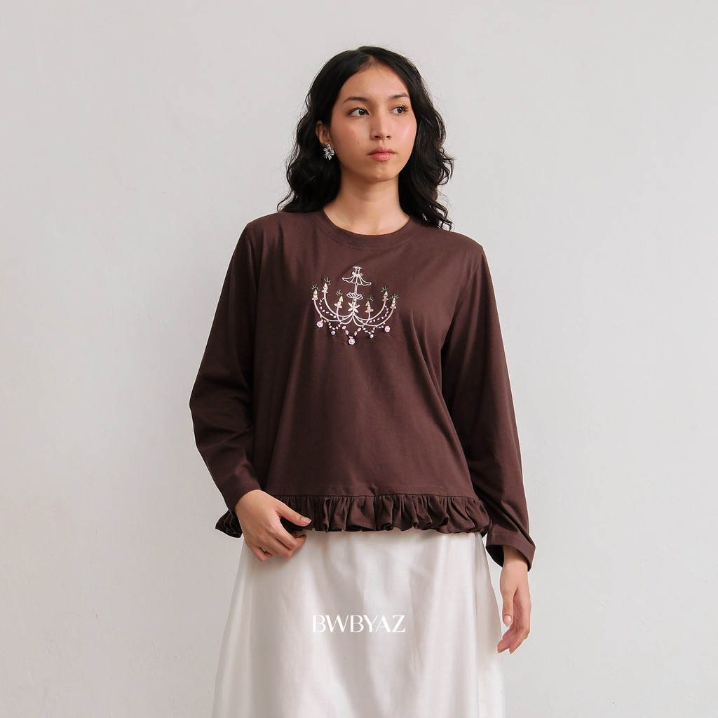 BWBYAZ - Ollie Embroidery Top Twinkle & Teacup (READY STOCK) | Atasan Wanita