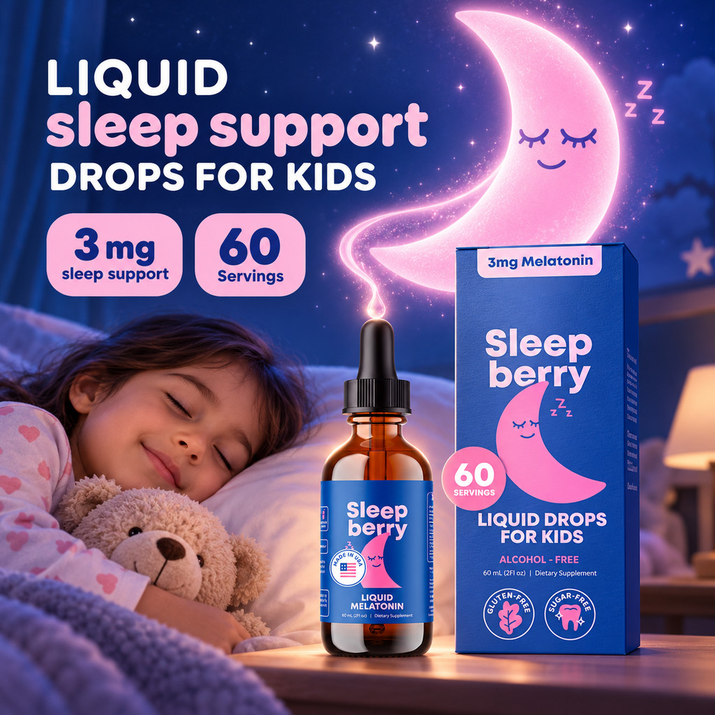 Children s Melatonin Liquid Drops for Kids 3 mg 60 Servings    10.12-lzh-13
