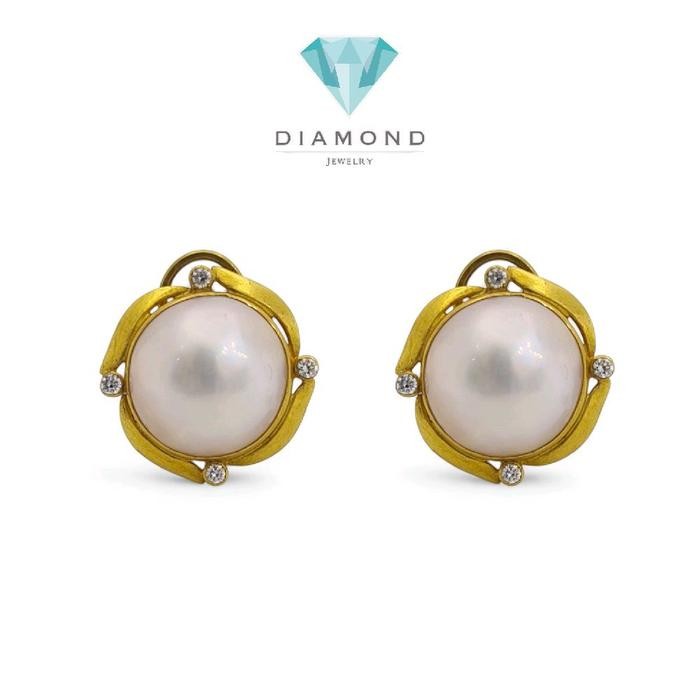 Anting Mutiara Emas 23K Diamond Jewelry 14AM12WP