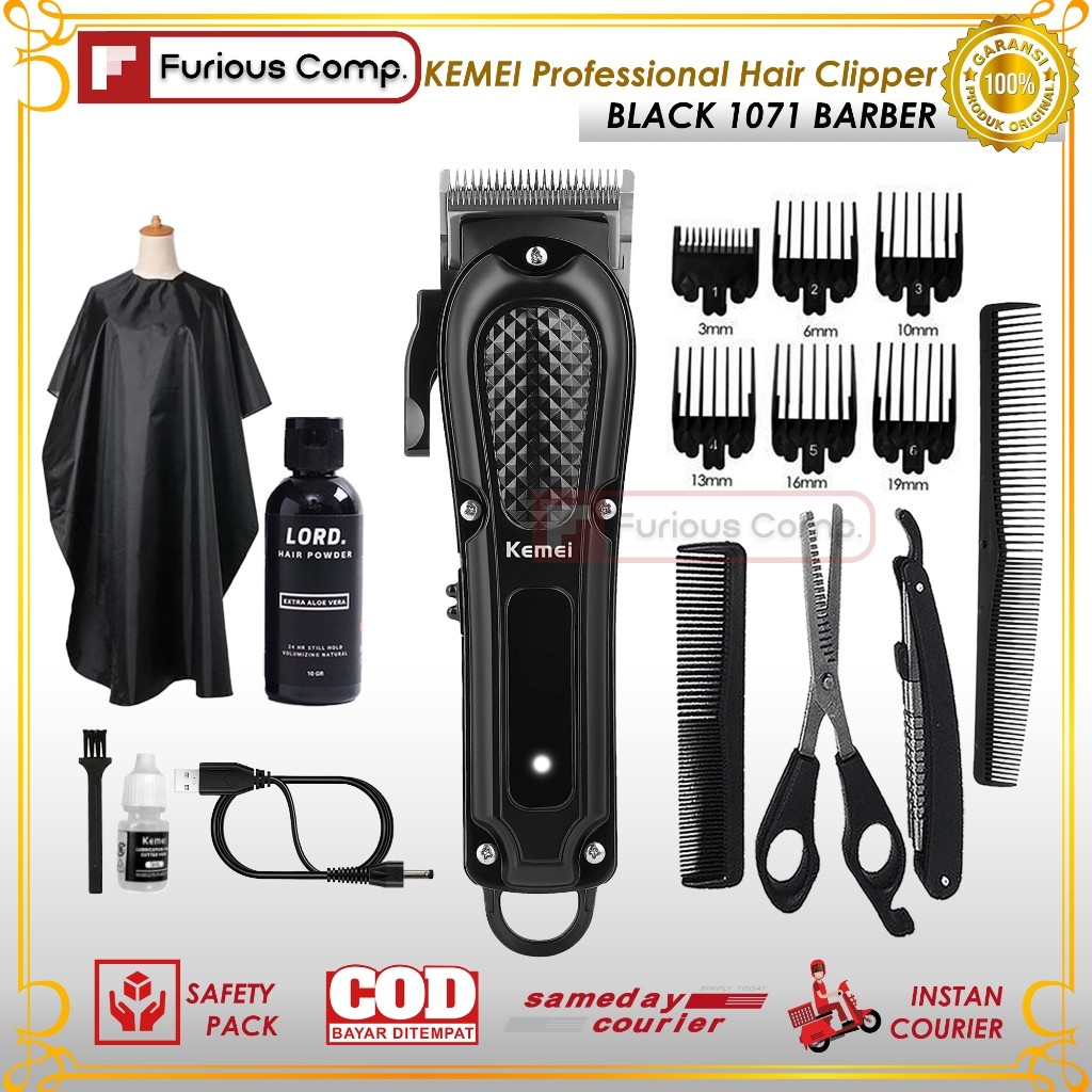 Alat Cukur Rambut Elektrik Cas Barbershop Hair Clipper Bergas Cukuran Salon Pangkas Potong Rambut