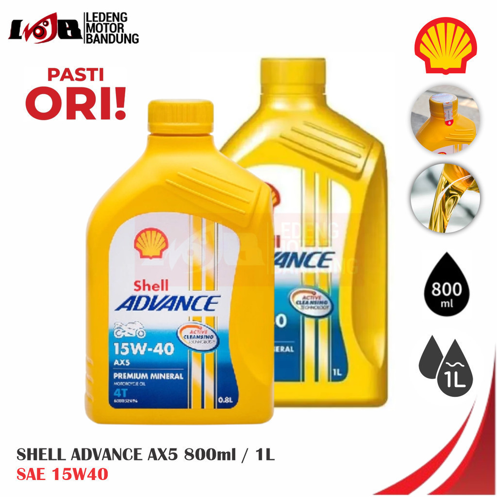 Shell Advance AX5 15W40 oli motor bebek atau sport