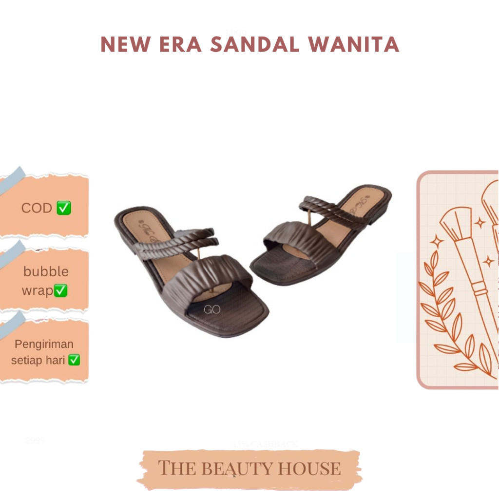 NEW ERA SANDAL KARET WANITA/ SANDAL WANITA