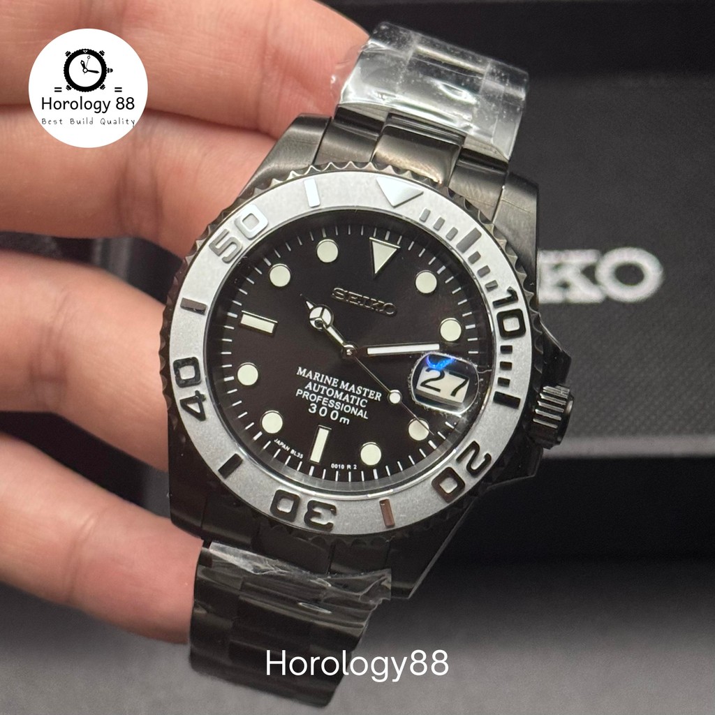 Submarinerindo Yachtmaster Stealth Black Rhodium NH35 Automatic