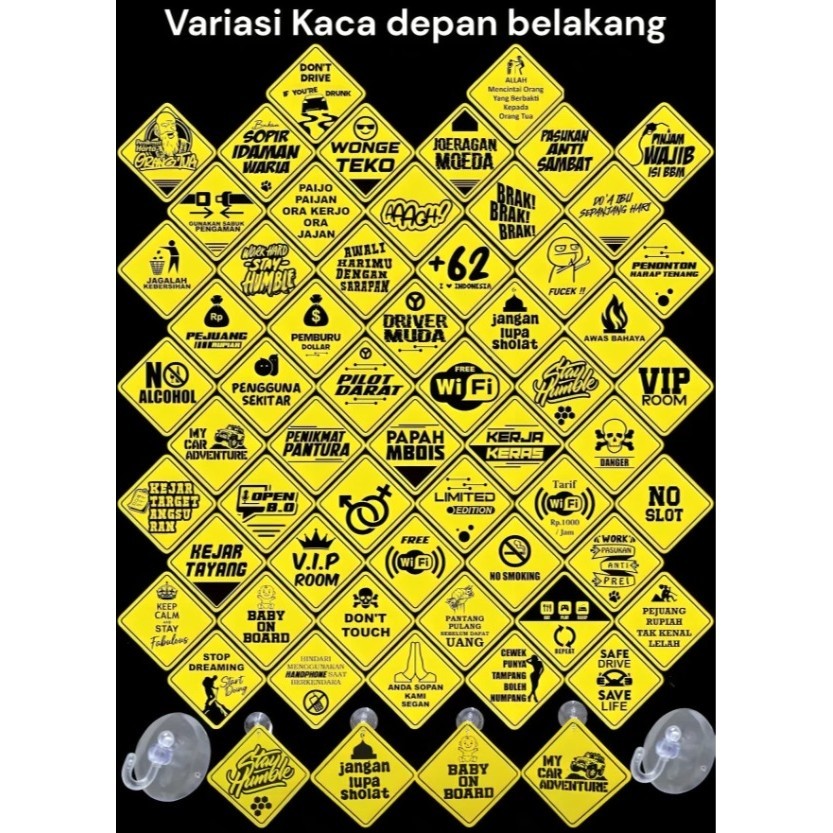 Gantungan Kaca Mobil 2 Sisi Gantungan Kaca Truk Variasi Kaca Mobil Gantungan Kaca Mobil Variasi