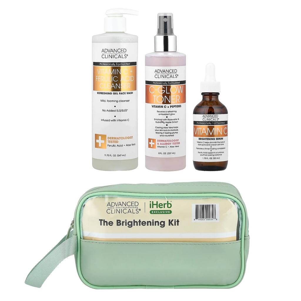 Advanced Clinicals, iHerb® Exclusive, The Brightening Kit, 4 Items