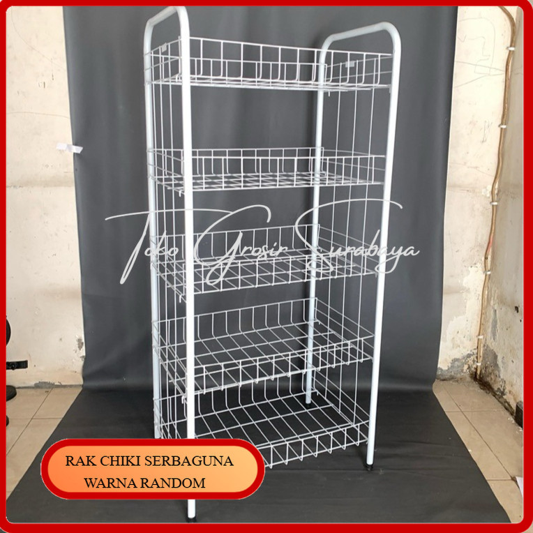 Rak Serbaguna Jumbo Susun 5 / Rak Chiki / Rak Besi / Rak Toko / Rak Display / Rak Keranjang / Rak Se