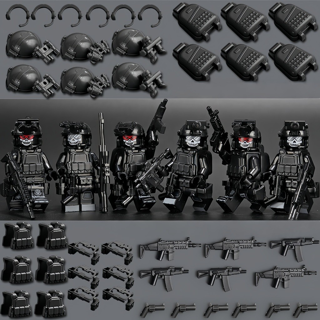 junghimarket - Mainan Balok/1Set Mainan Balok Mini/Mainan Edukasi/Mainan Balok Susun/Mainan Tentara/