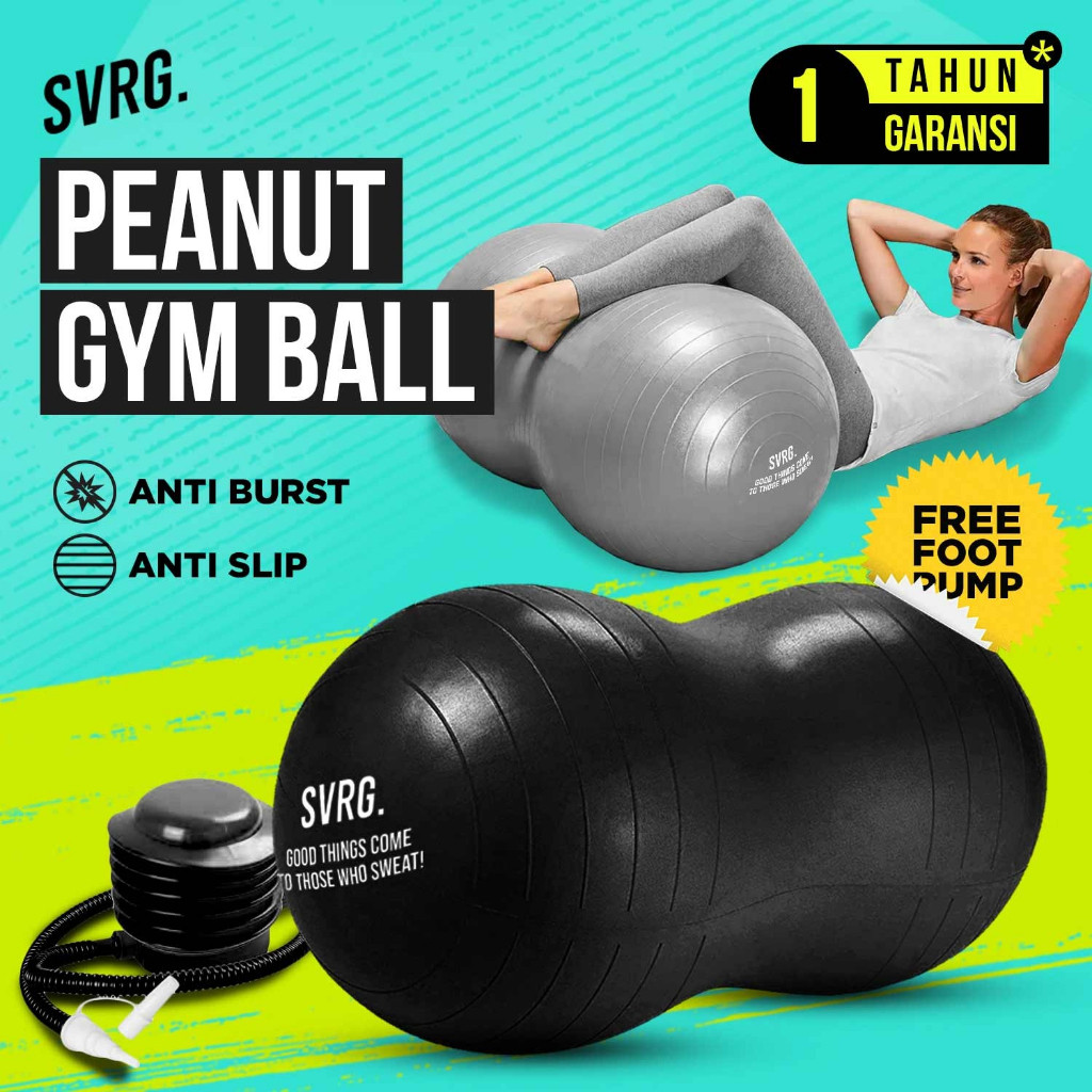 KlikSport NEW Svarga Peanut Gym Ball | Bola Hamil | Anti Burst | Yoga & Pilates