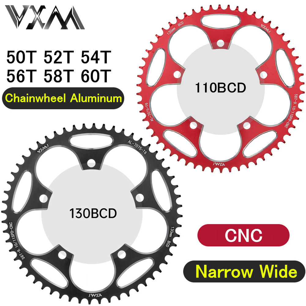 VXM Road Bicylcle Narrow Wide ainring 110BCD 130BCD Crank 50T 52T 54T 56T 58T 60T 7075 Aluminum Allo