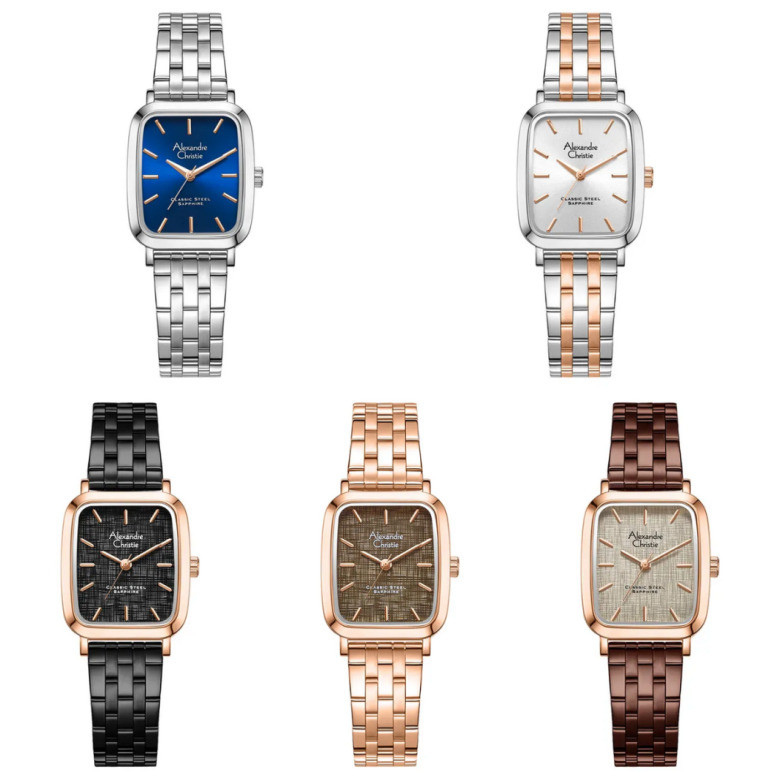 Jam Tangan Wanita Alexandre Christie AC 8699 / ac8699 / ac 8699 Rantai Stainless Steel Original