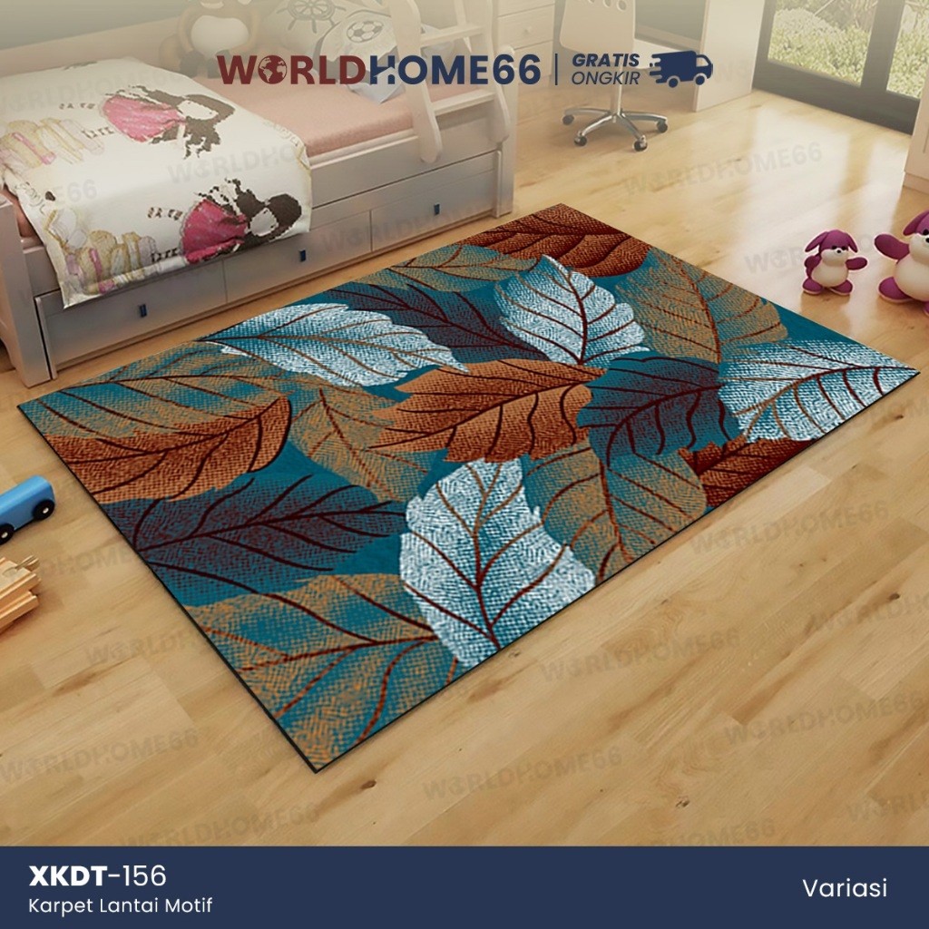 Worldhome Karpet Lantai Turki Karpet Rumah Karpet Permadani Ruang Tamu Ambal Anti Slip (145-166)